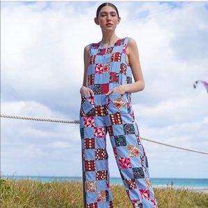 Floral Patchwork Jumpsuit/Overalls by Warm NY